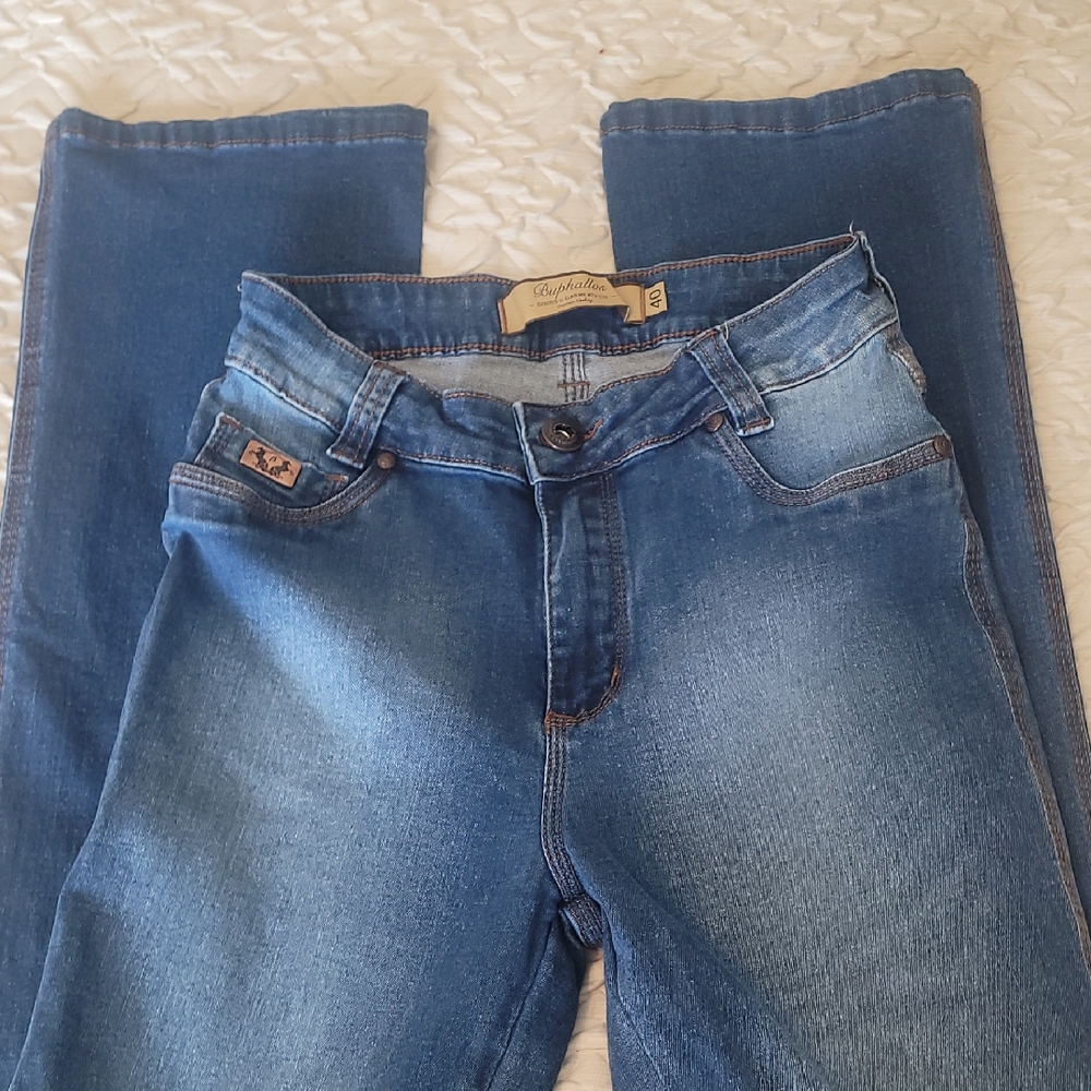 Buphallos From BRAZIL Women's Blue Straight Leg Jeans